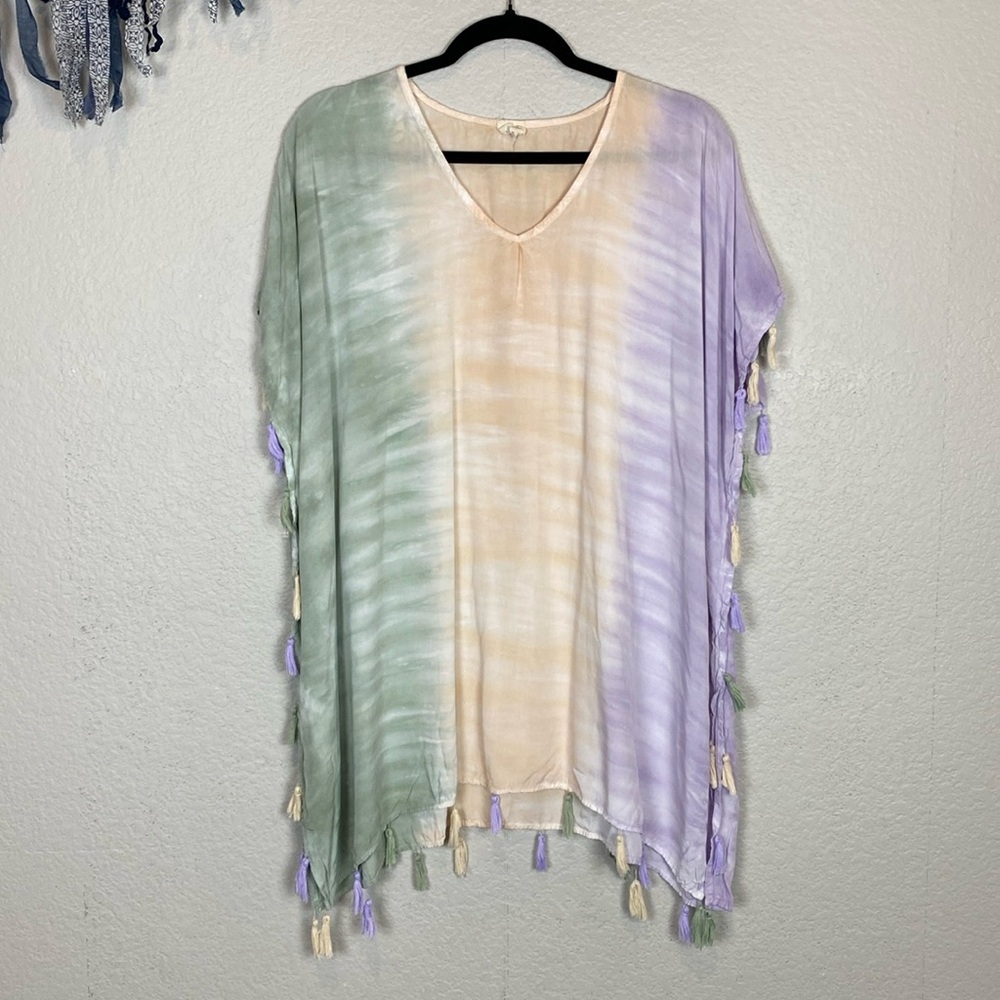 Surf Gypsy Pastel Tie-Dye Swim Coverup - Picture 2 of 5